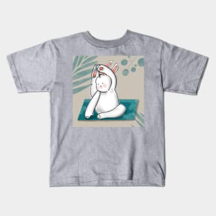 Bodypositive yoga bunny Kids T-Shirt